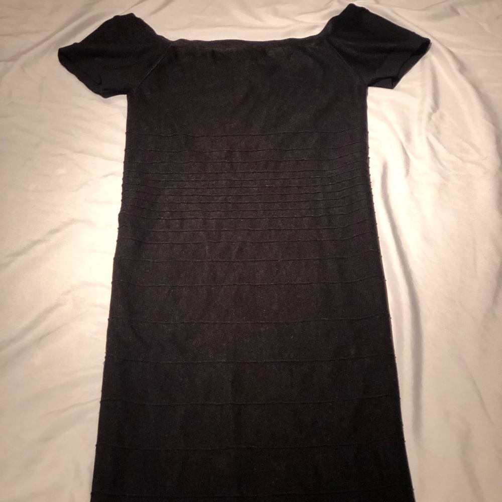 bebe black off the shoulder dress